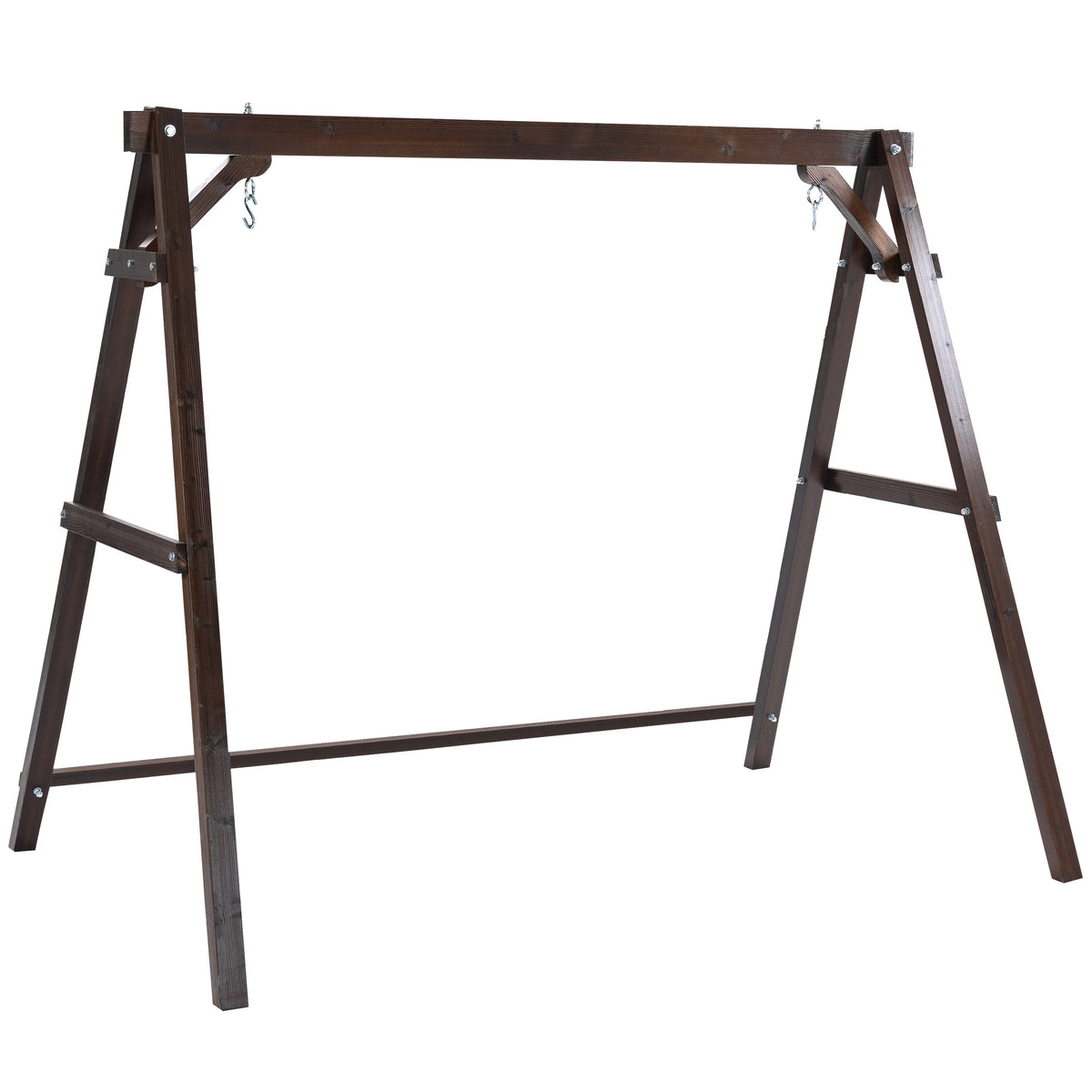 3-Person Porch Swing Frame | Solid Pine Wood A-Frame Stand