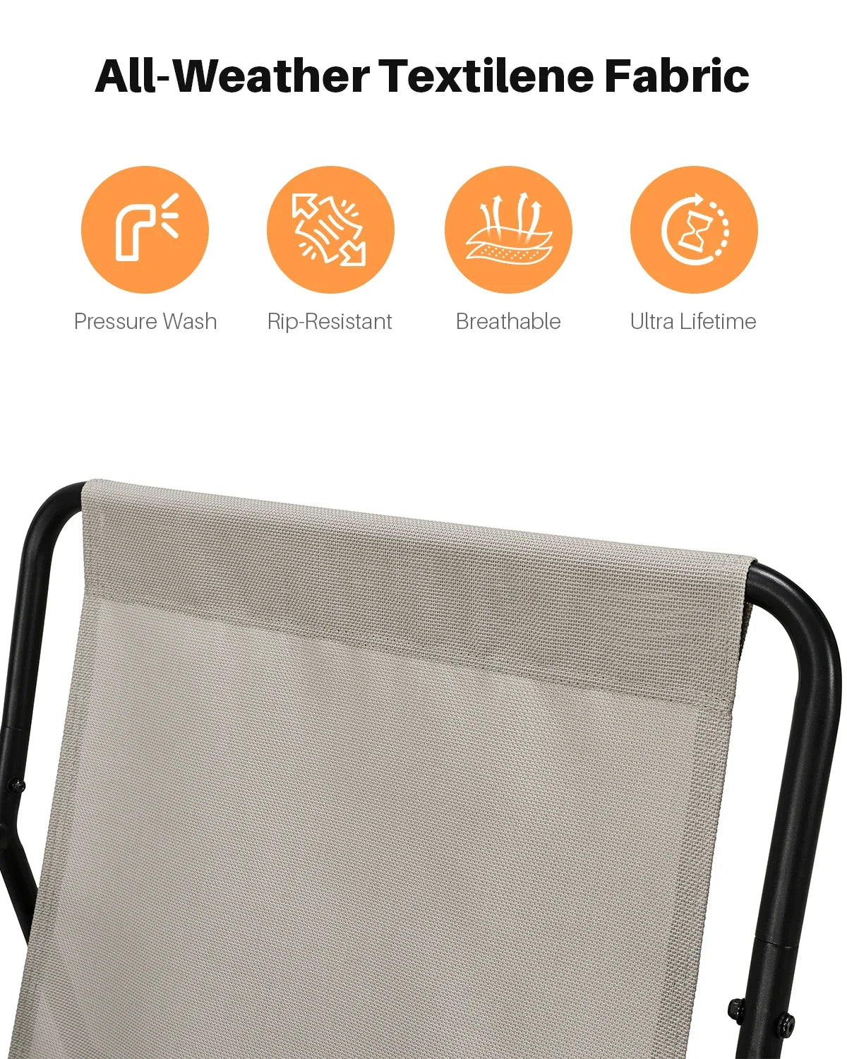 Modern Metal Patio Accent Chair - All-Weather Outdoor Lounge Seat