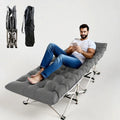 Heavy-Duty Folding Camping Cot with Mattress - Portable Guest Bed