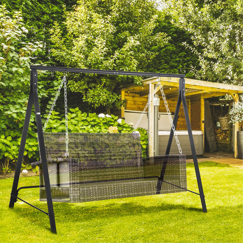 Heavy Duty Metal Porch Swing Stand - A-Frame Steel Frame for Patio