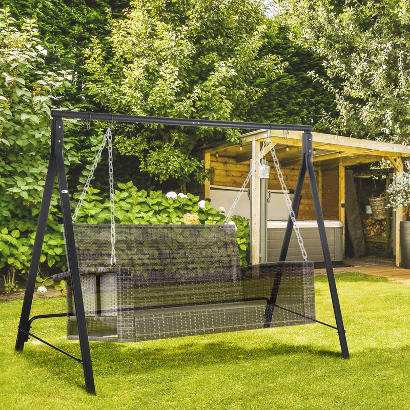 Heavy Duty Metal Porch Swing Stand - A-Frame Steel Outdoor Frame