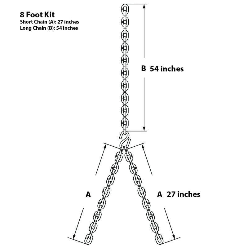Heavy Duty Stainless Steel Porch Swing Hanging Chain Kit - 700lb