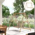 A-Frame Wooden Porch Swing Stand - Heavy Duty Fir Wood Frame
