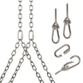 Heavy Duty Stainless Steel Porch Swing Hanging Chain Kit - 700lb