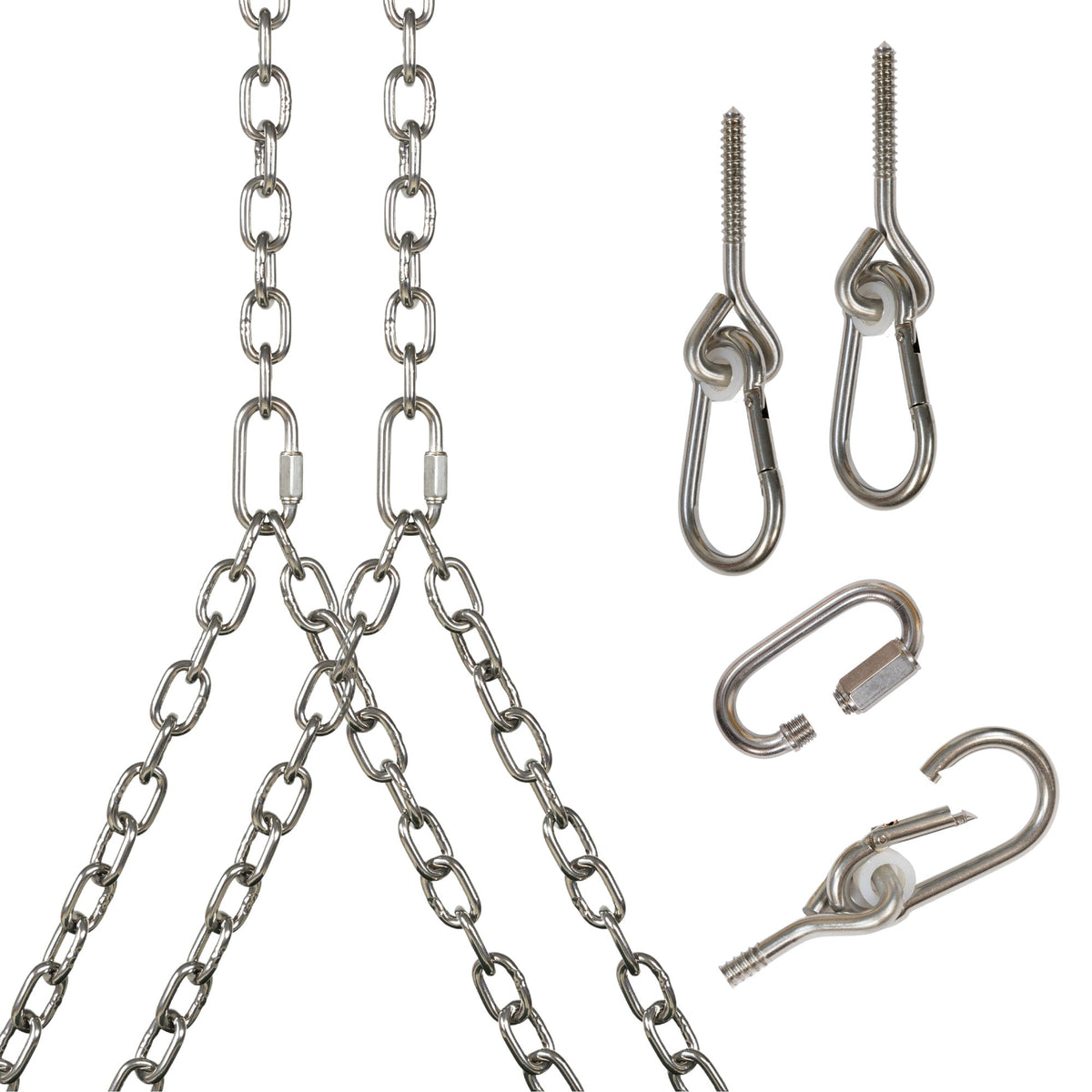 Heavy Duty Stainless Steel Porch Swing Hanging Chain Kit - 700lb