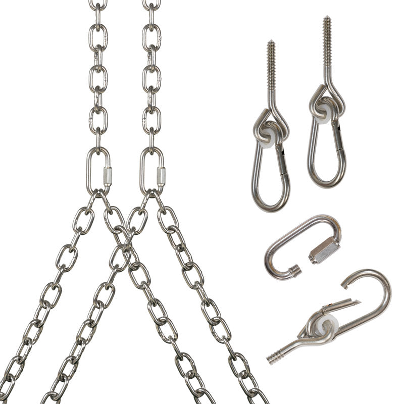 Heavy Duty Stainless Steel Porch Swing Hanging Chain Kit - 700lb