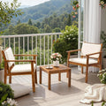 Acacia Wood Patio Conversation Set - 3/4 Piece Outdoor Furniture