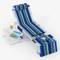 Folding Tanning Chair with Face Hole & Table - Beach Lounge Chair