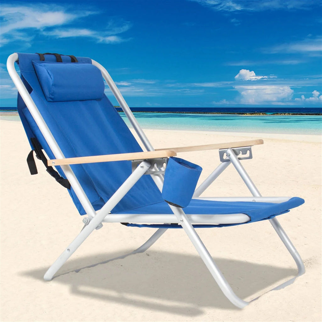 Portable Folding Beach Chair 600D Fabric for Camping & Outdoors