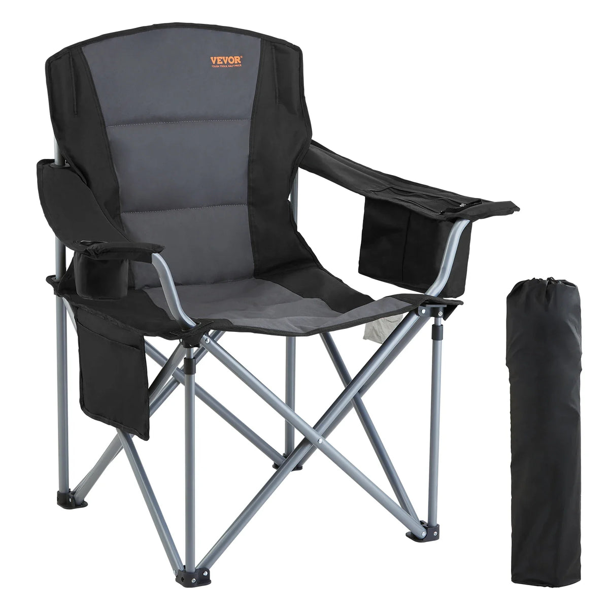 Heavy Duty Outdoor Folding Camping Chair - 350lbs Capacity - Portable