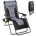 Oversized Zero Gravity Padded Lounge Chair for Patio & Outdoors