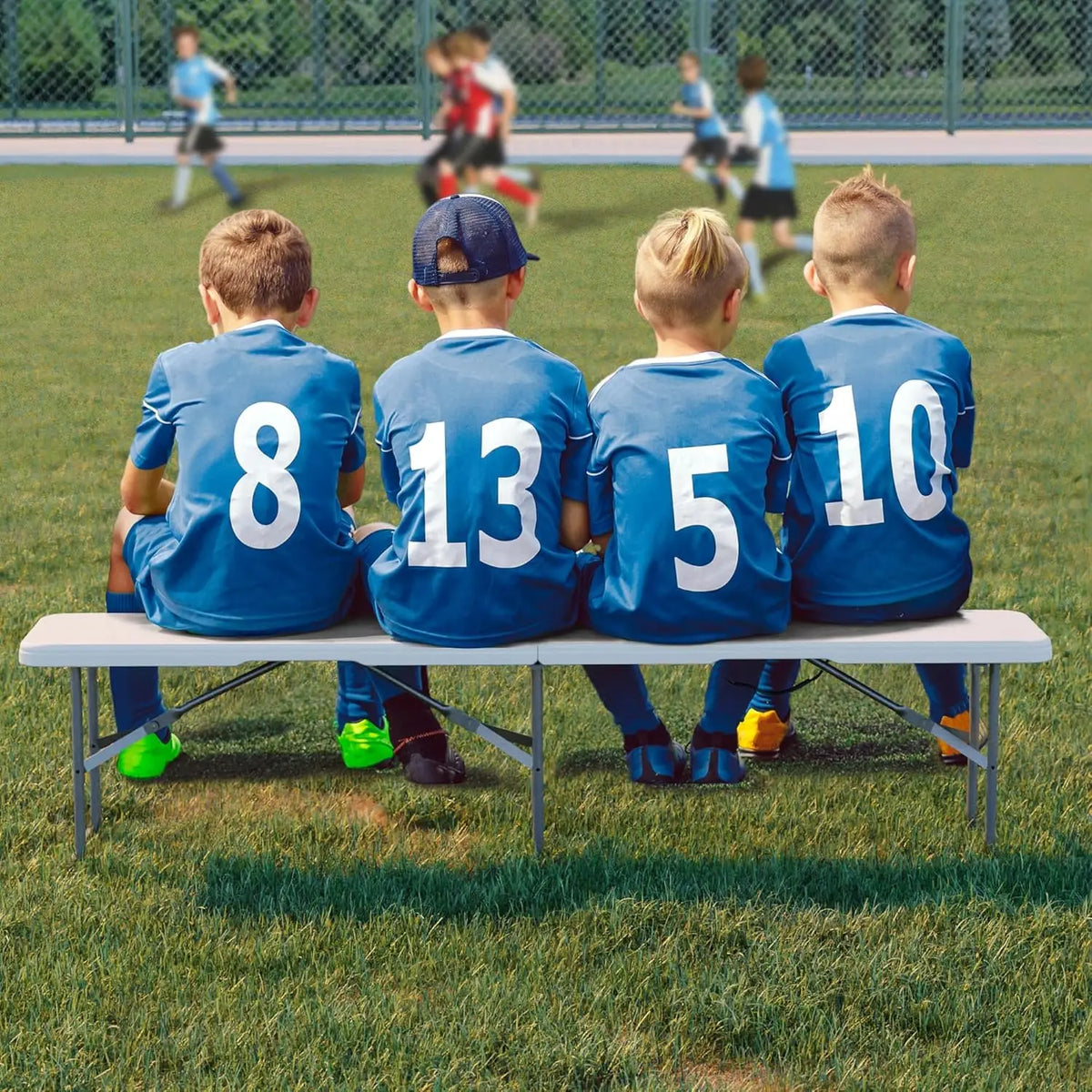 6ft Folding Bench 2-Pack - Portable HDPE Outdoor Picnic Seating
